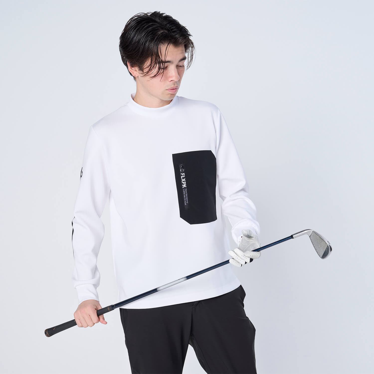 【Unisex】XLMK-PKT(ウルトラストレッチ モックネック ロングスリーブシャツ)