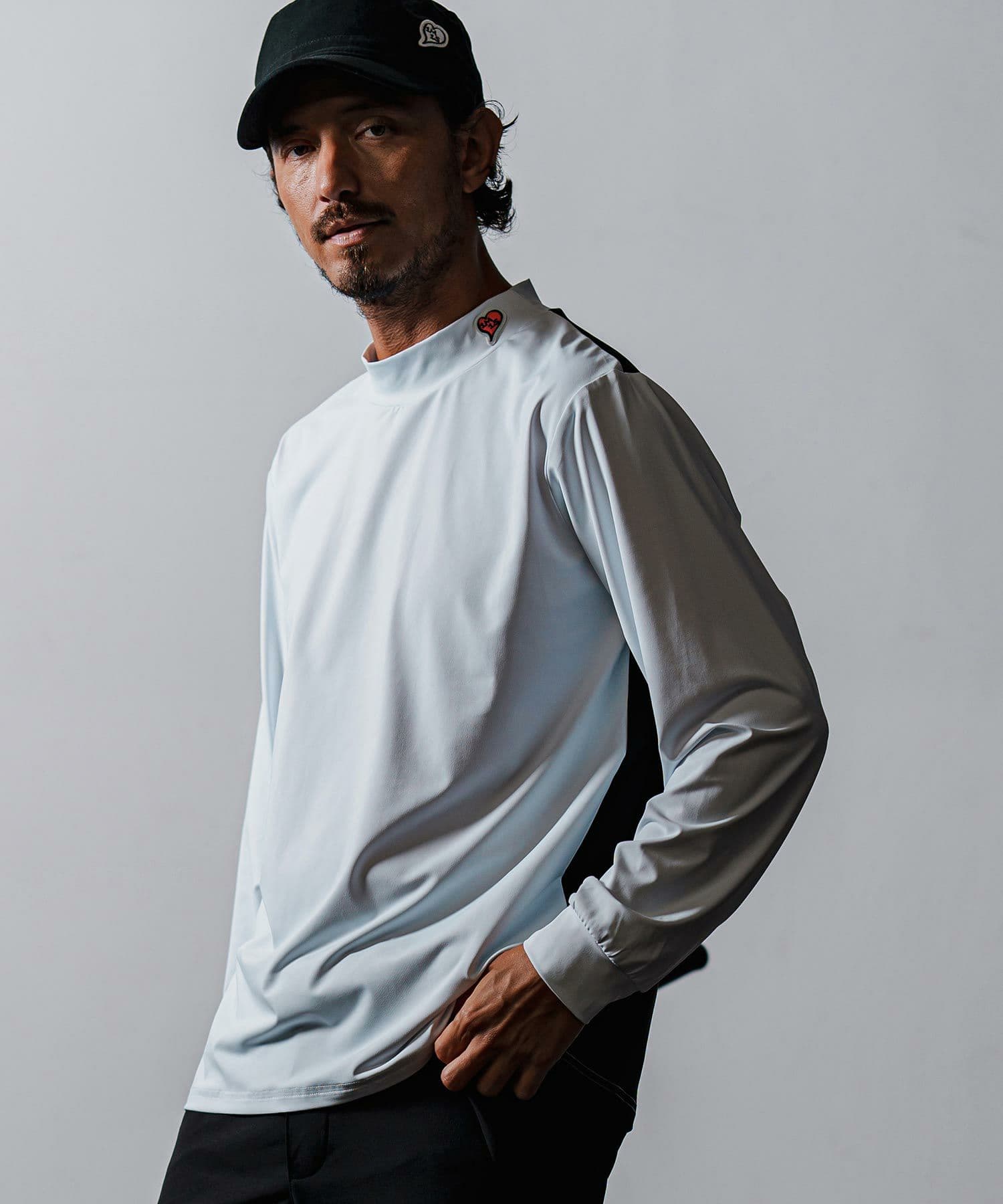 【Men's】長袖モックネックカットソー