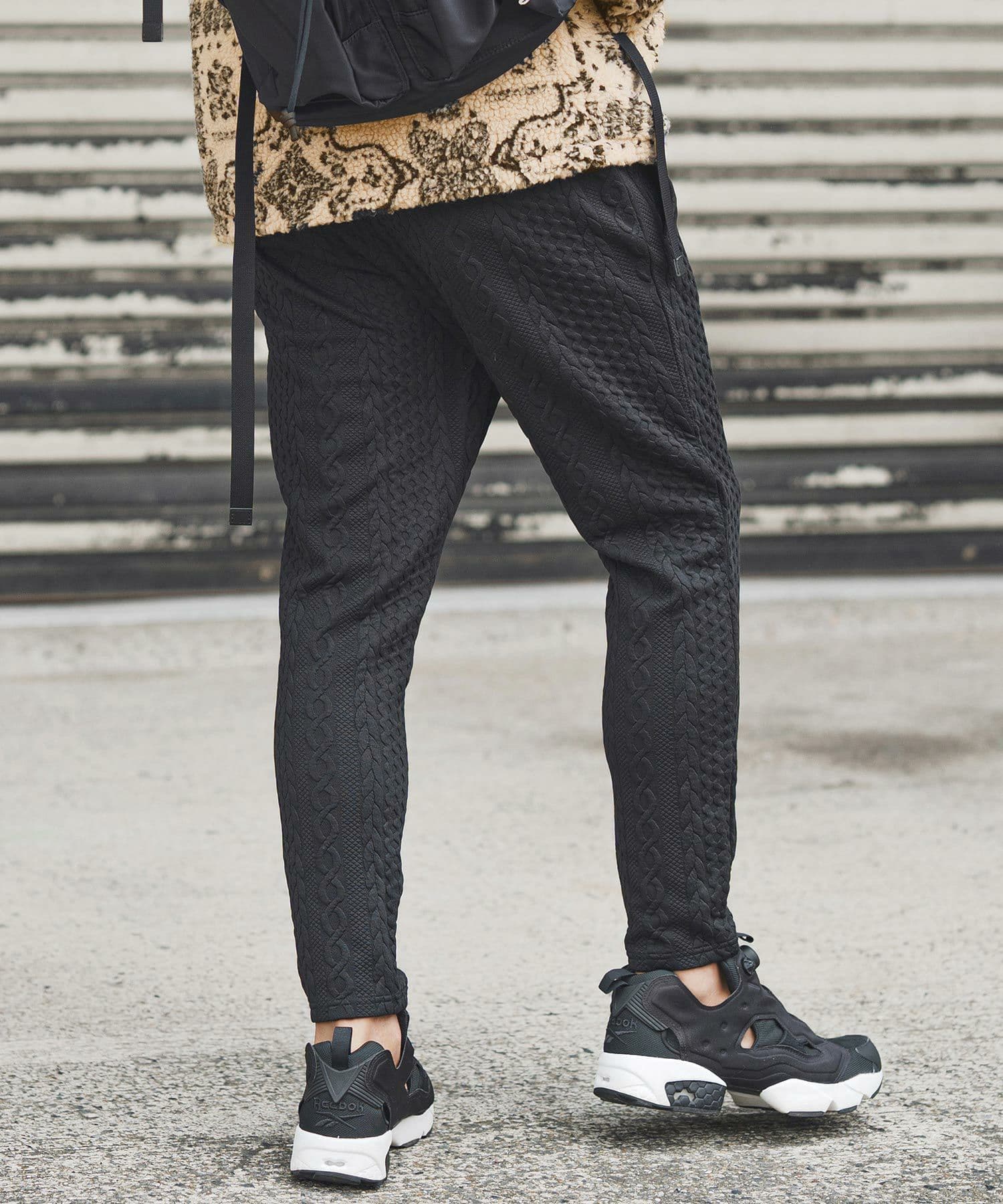 【Men's】ケーブルニットパンツ