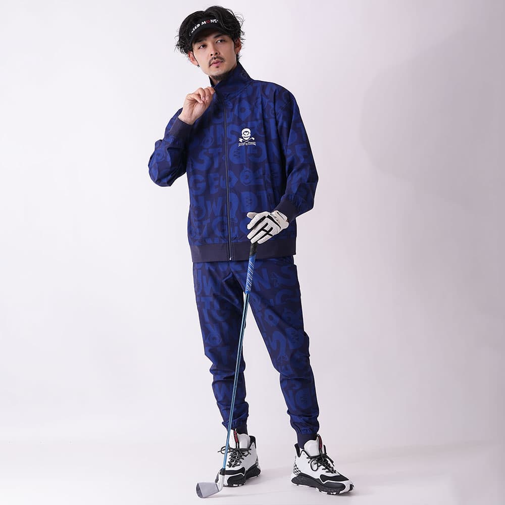 【Men's】総柄ロゴ ジョガーパンツ