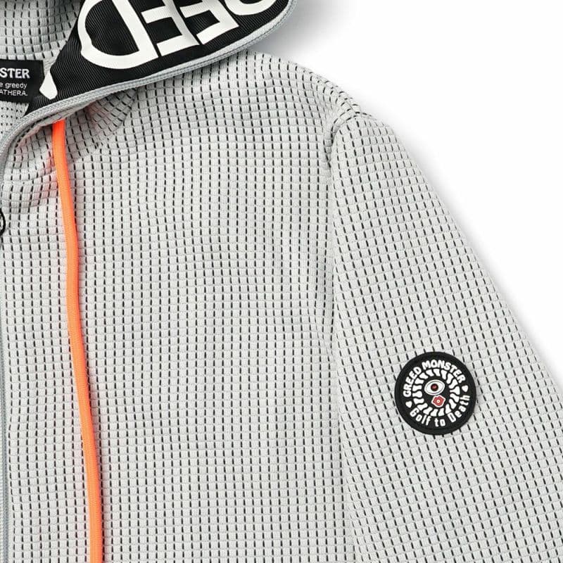 【Women's】ロゴテープ ワッフルZIPパーカー