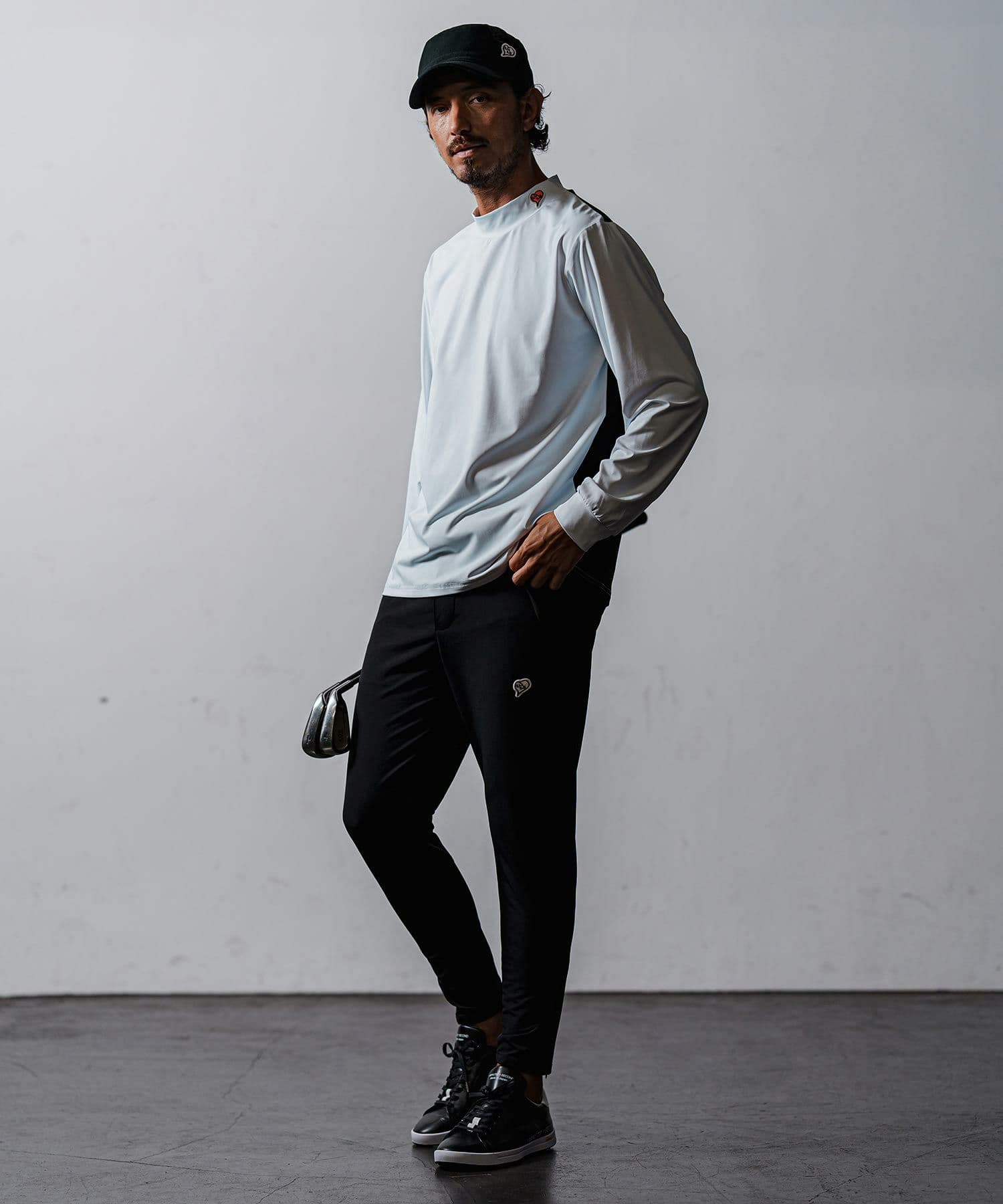 【Men's】長袖モックネックカットソー