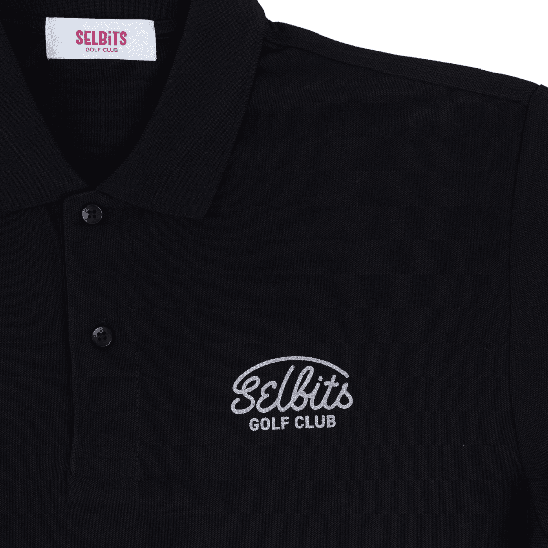 【Unisex】SELBITS GOLF CLUB LOGO Polo ”black”