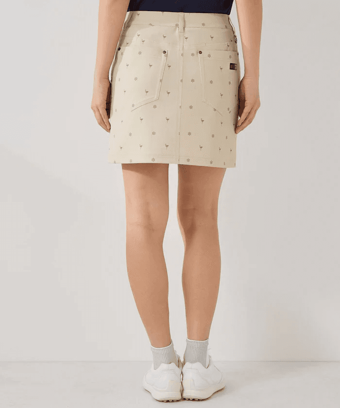 【Women's】小紋総柄プリントAラインスカート