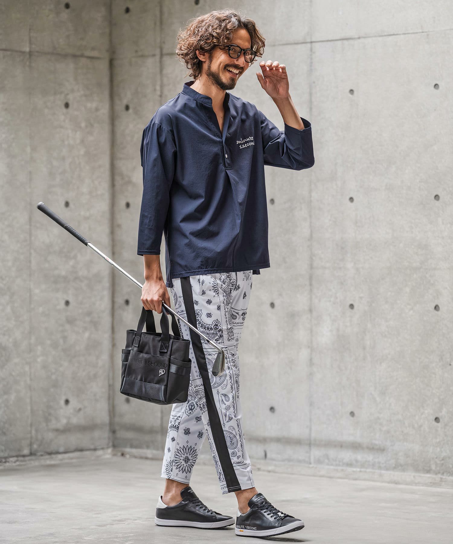 【Men's】バンドカラープルオーバーシャツ