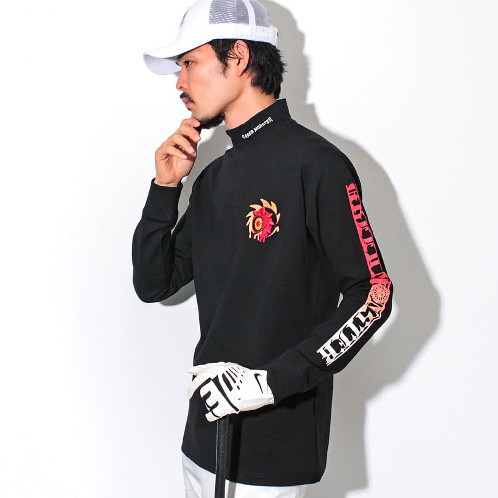 【Men's】グラデーションプリント モック長袖CU