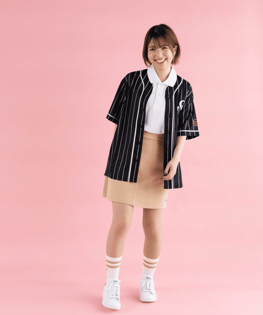 【Unisex】SELBITS LOGO BASEBALL SHIRT black