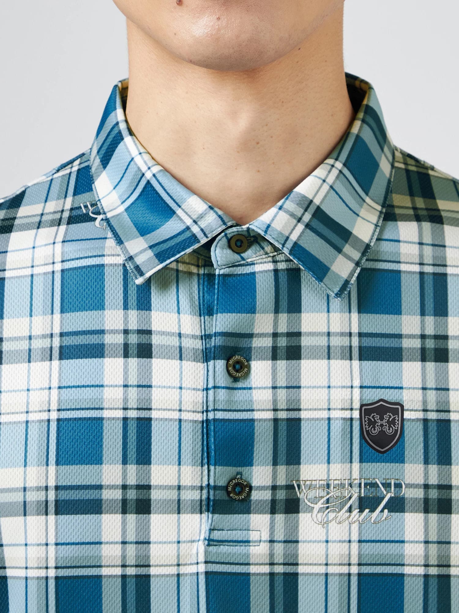 【Men's】チェックプリントポロ