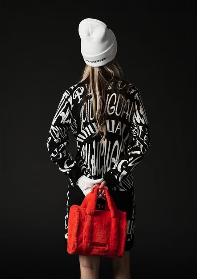 【Women's】Melting LetterJacquard Knit one-piece