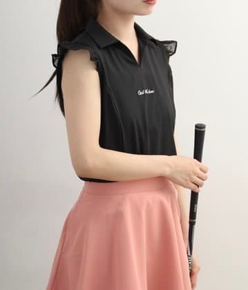 【Women's】Sheer Skipper Blouse Polo