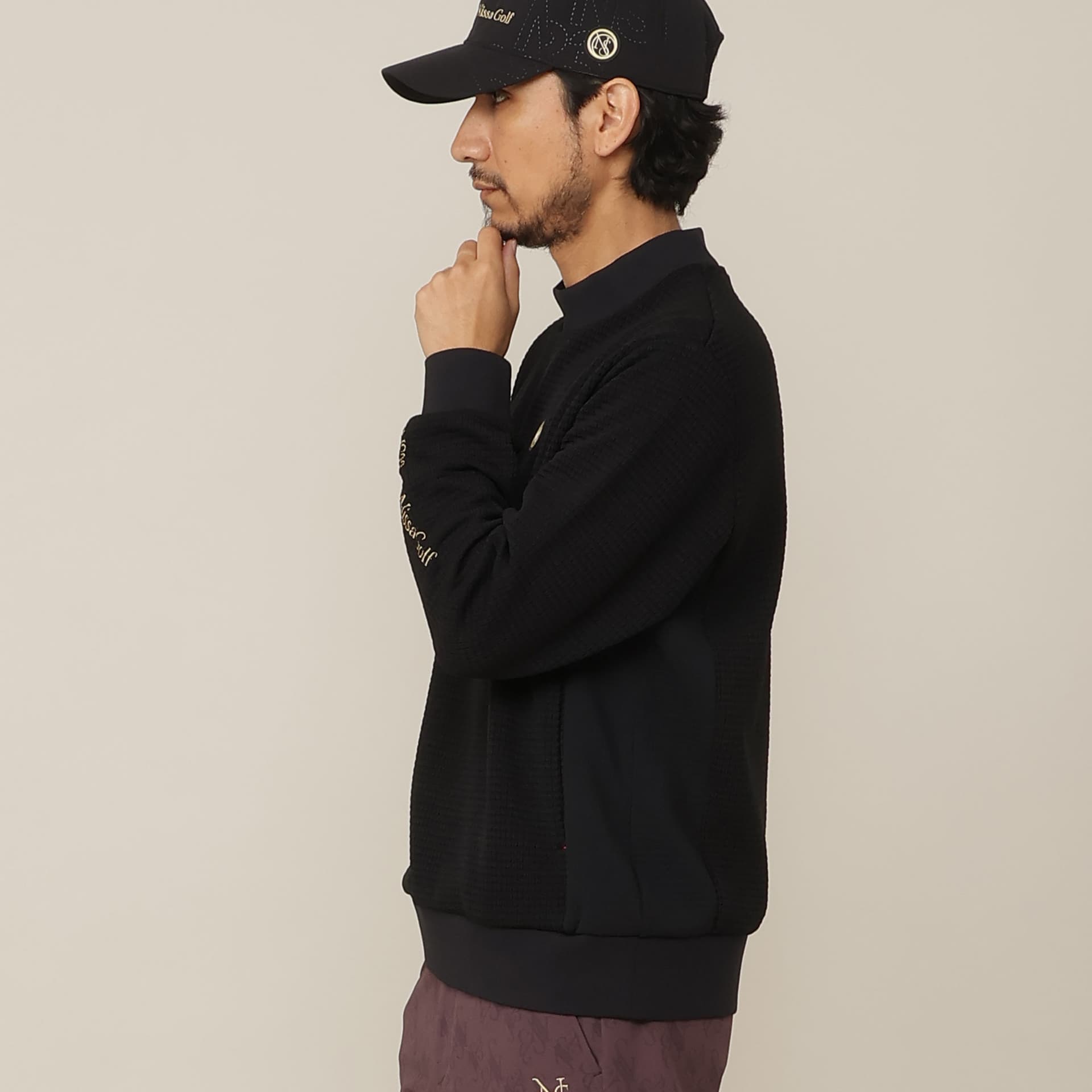 【Men's】ニット風Wフェイスプルオーバー