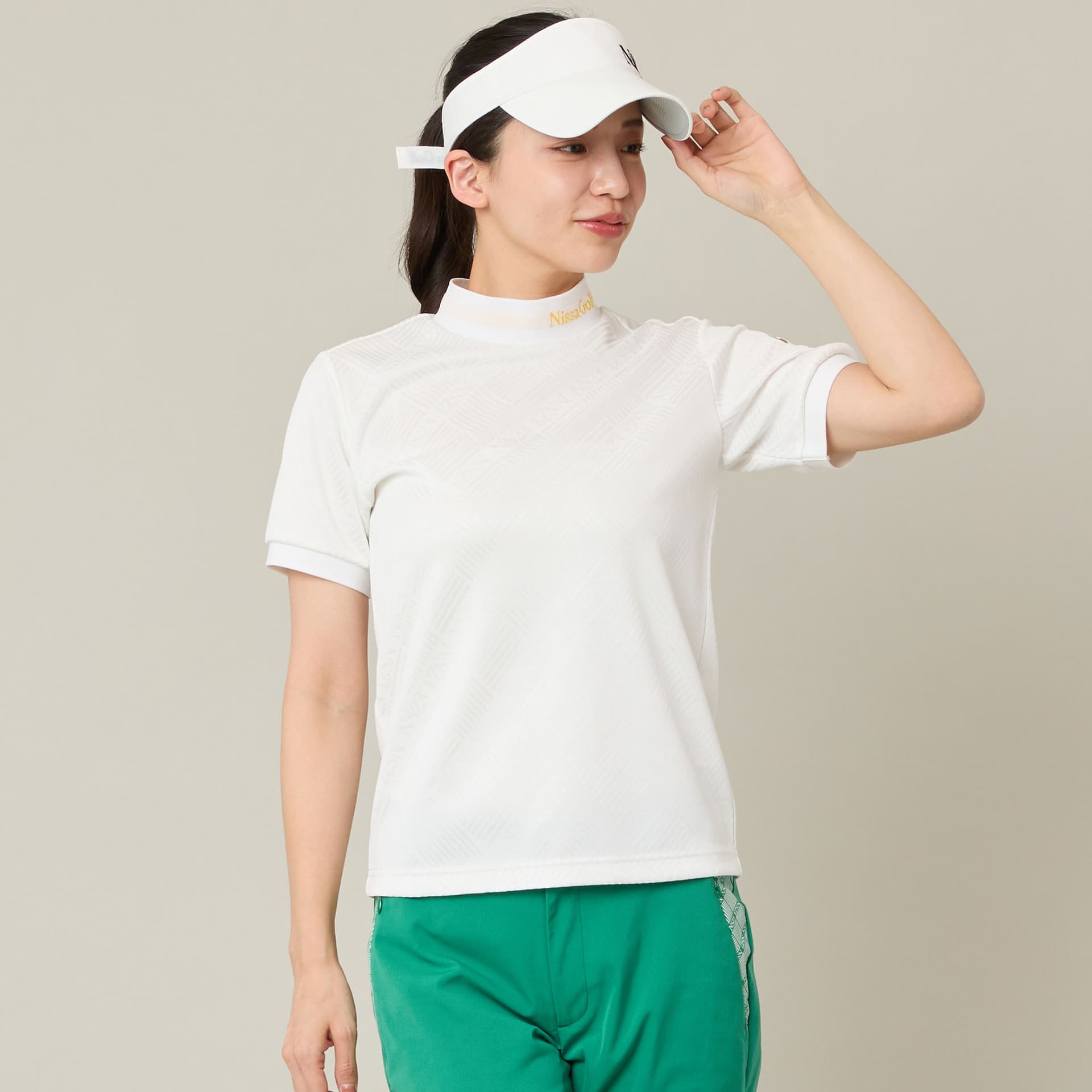 【Women's】ロゴジャカードモックネック