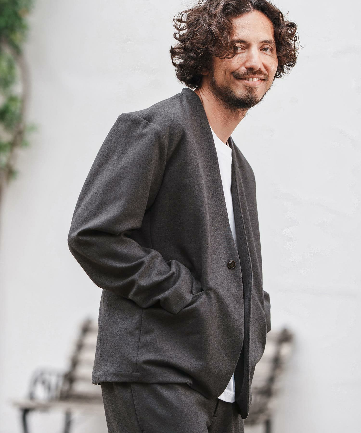 【Men's】ノーカラージャケット
