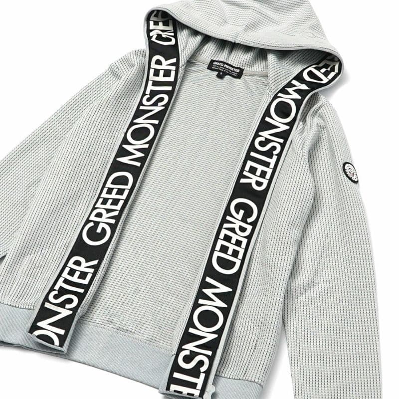 【Women's】ロゴテープ ワッフルZIPパーカー