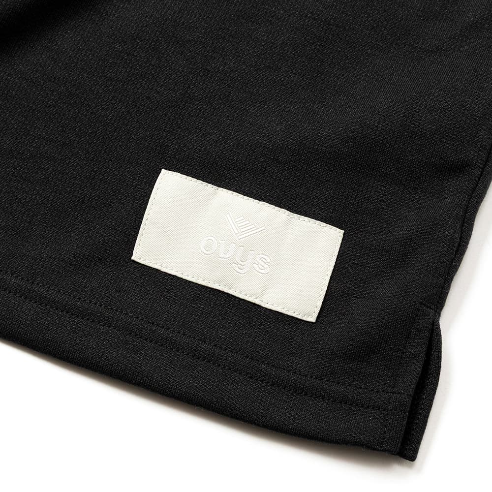 【Men's】× ovys MOCK NECK BACK MESH S/S TEE <BLACK>