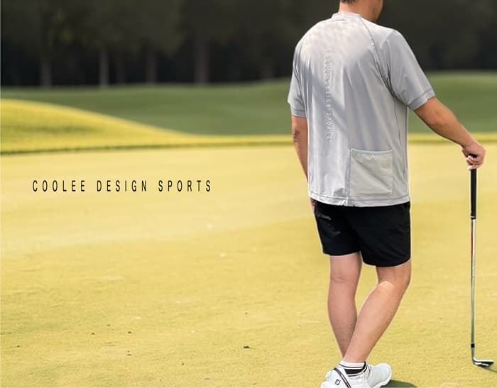 【Unisex】GOLF モックネック Tシャツ 伸縮性に優れた快適なウエア ゴルフ 春夏 ストレッチ 速乾 吸汗