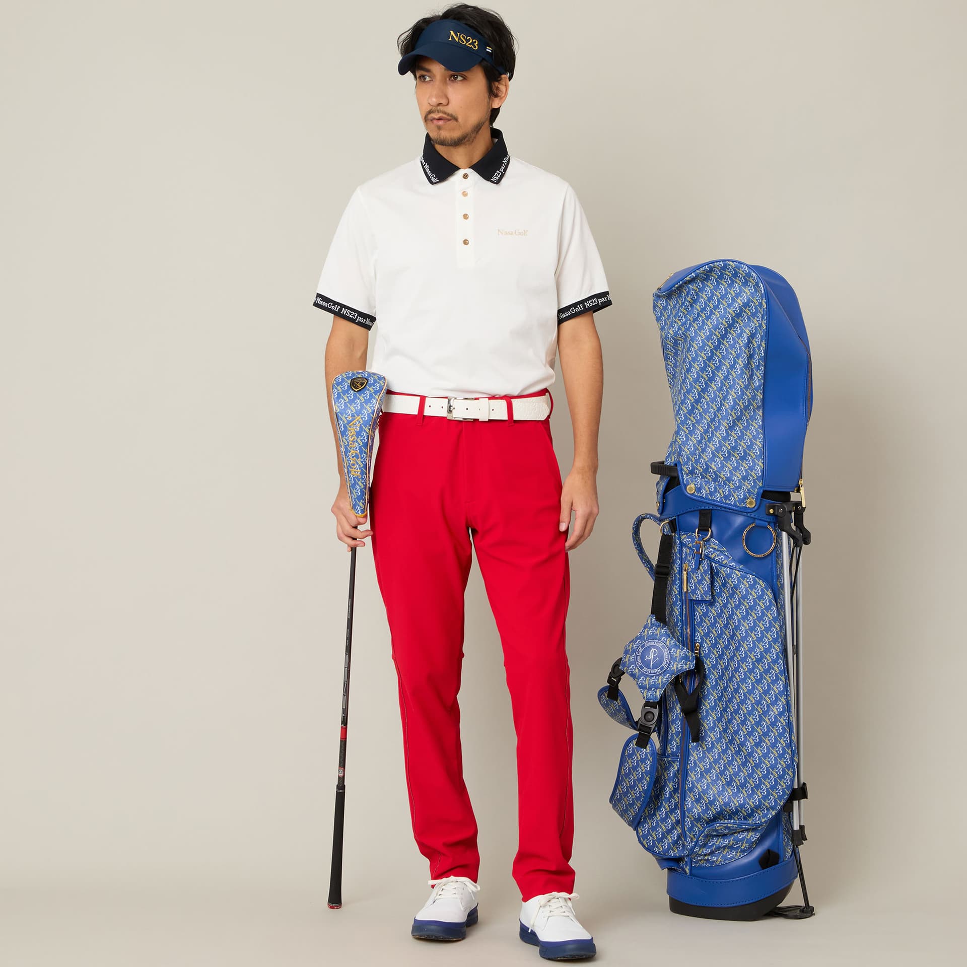 【Men's】ロゴ襟アクティブポロシャツ