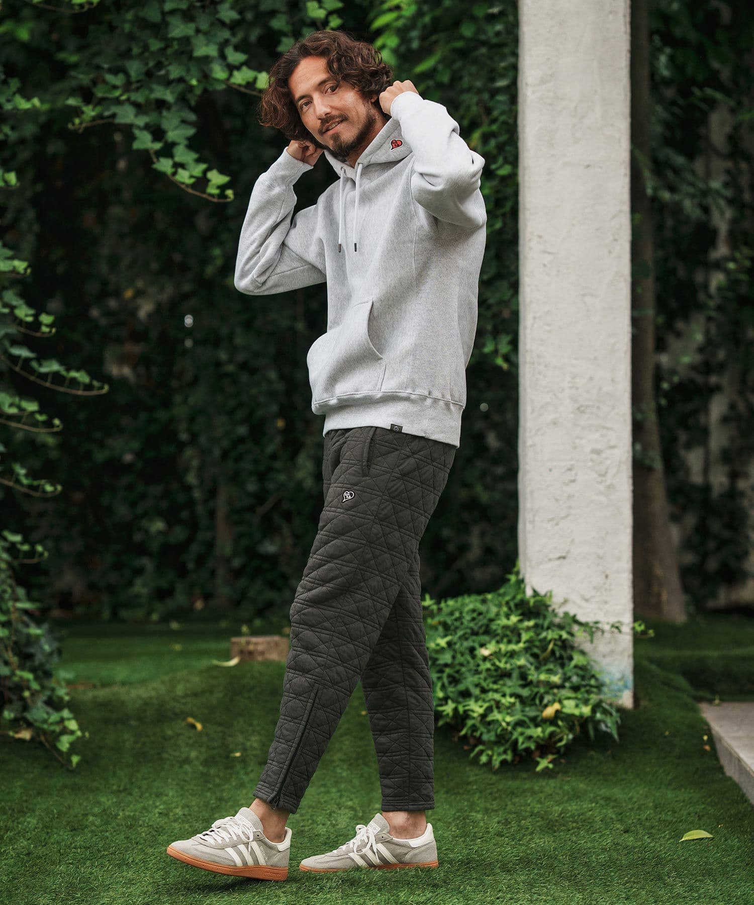 【Men's】キルティングサイドジップパンツ