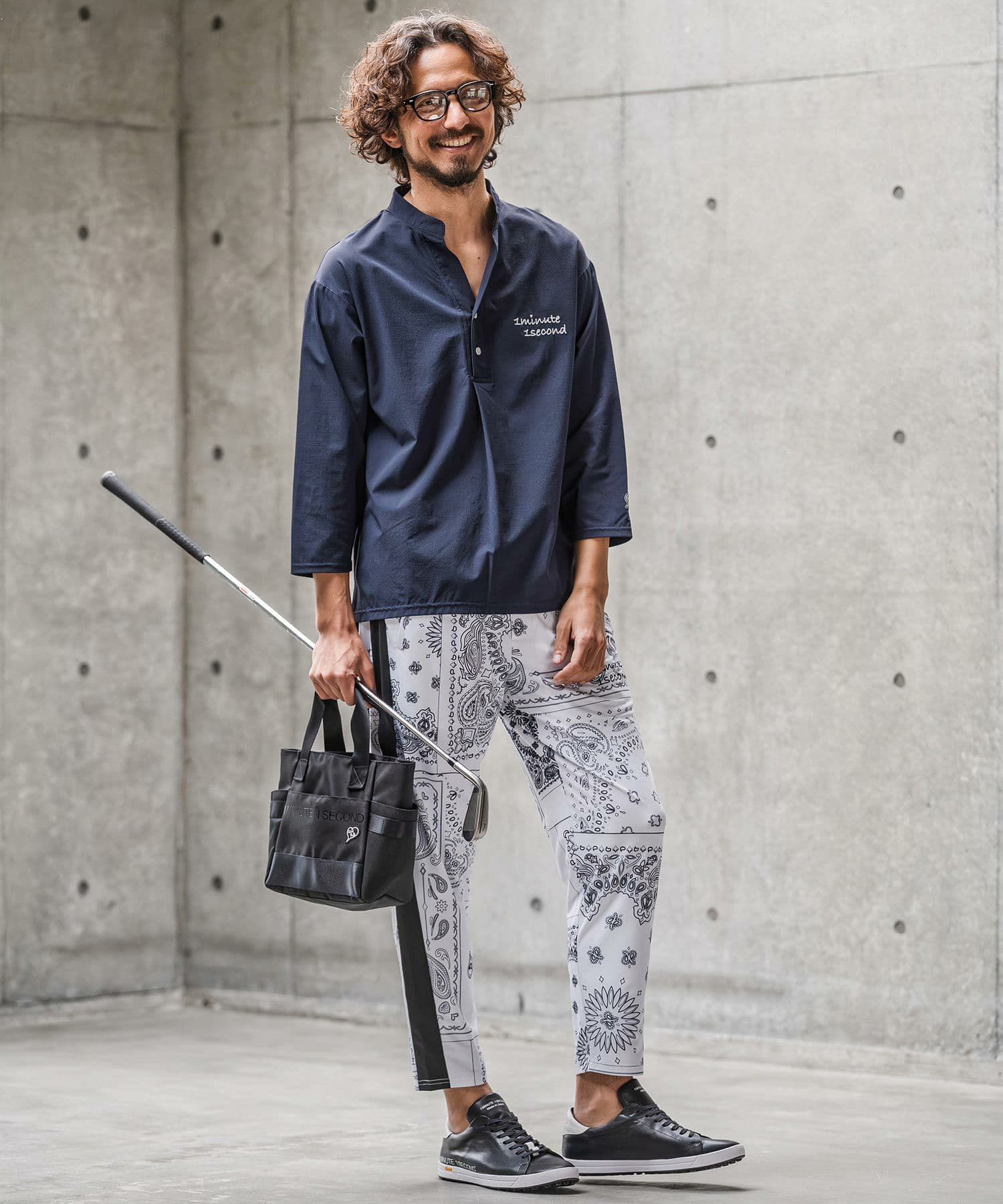 【Men's】バンドカラープルオーバーシャツ