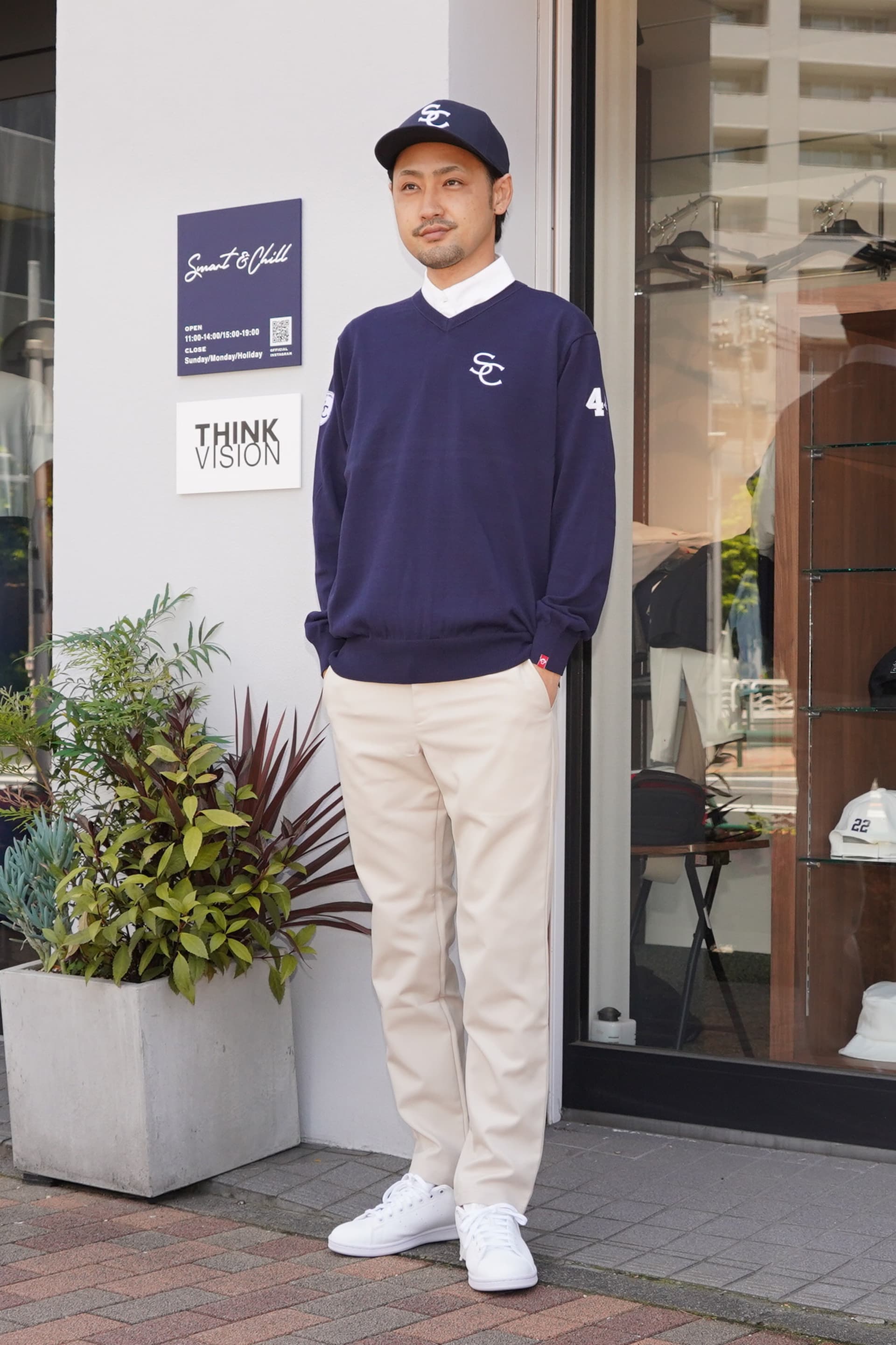【Men's】ハイゲージコットンニット