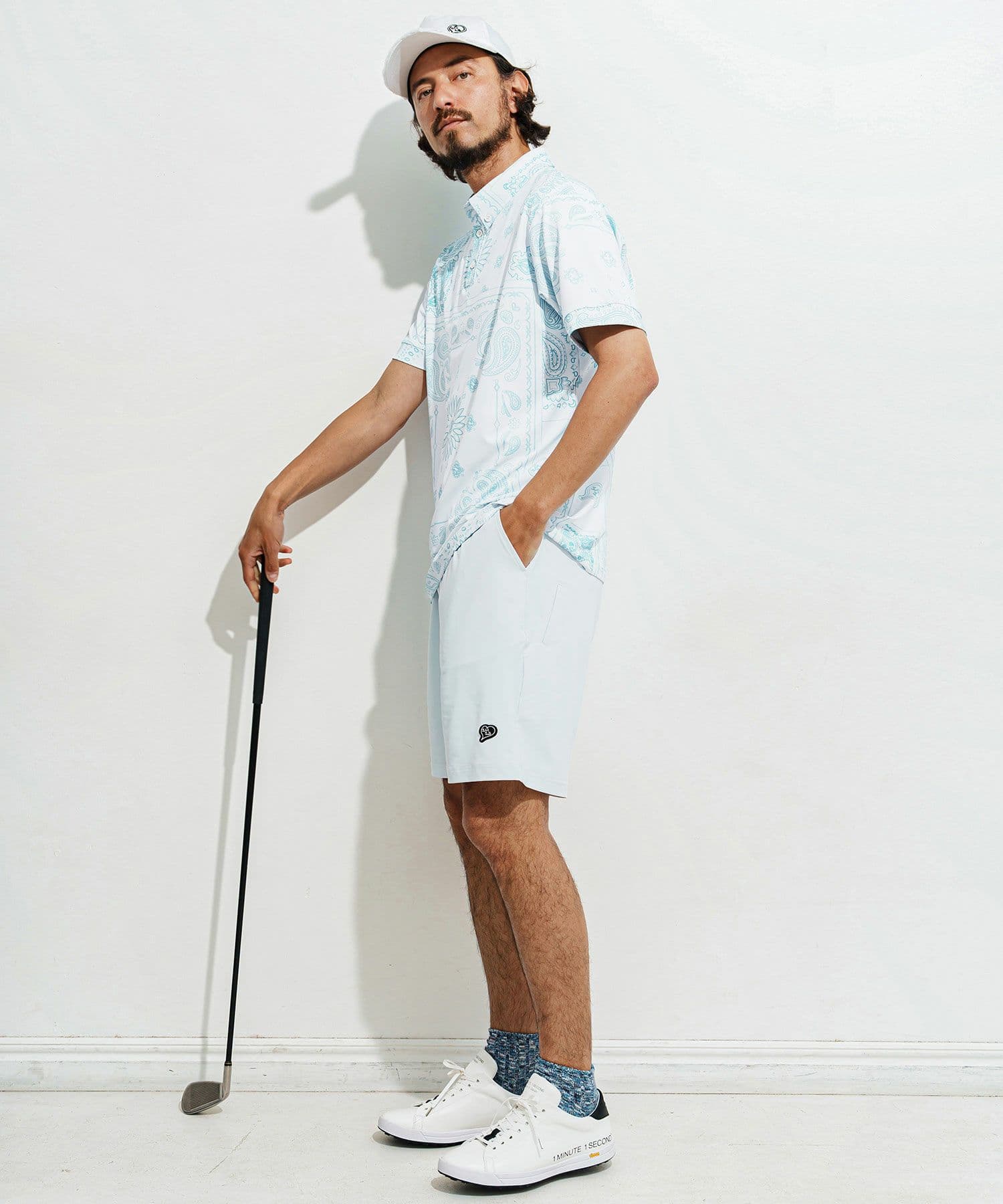 【Men's】ペイズリー柄ポロシャツ