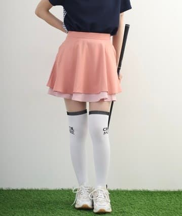 【Women's】Two-Tier Flare Skirt