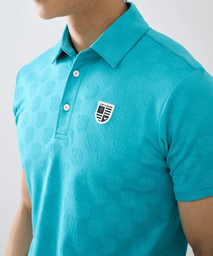 【Men's】ロゴジャカードジャージー半袖シャツ