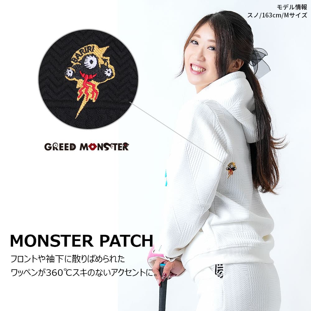 【Women's】ジャガード ロゴテーププルパーカー