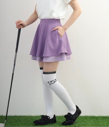 【Women's】Two-Tier Flare Skirt