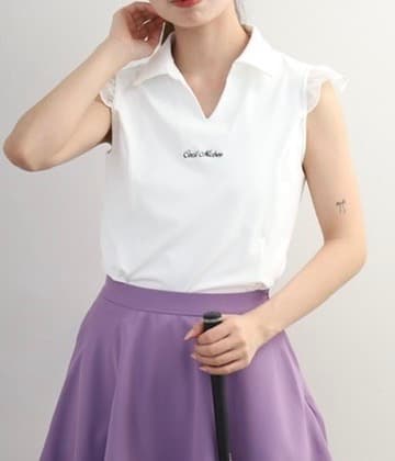 【Women's】Sheer Skipper Blouse Polo
