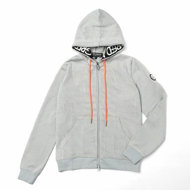 【Women's】ロゴテープ ワッフルZIPパーカー