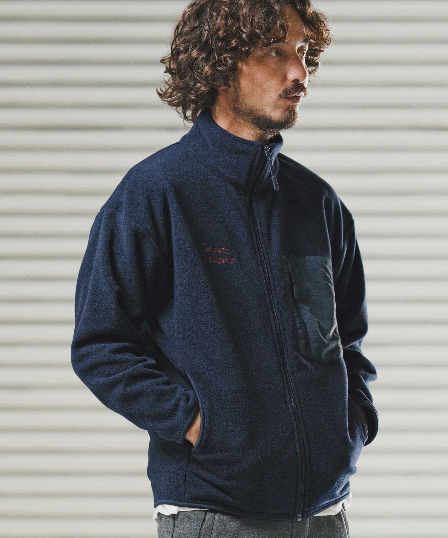 【Men's】フリースジップジャケット