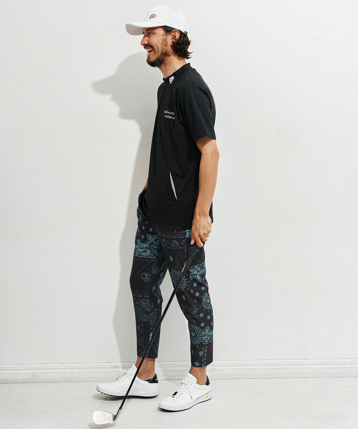 【Men's】ペイズリー柄テーパードパンツ