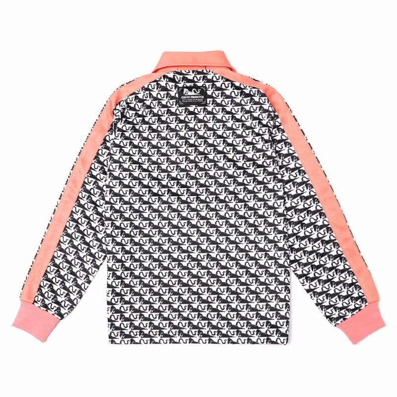 【Women's】アテラ総柄 長袖ポロ