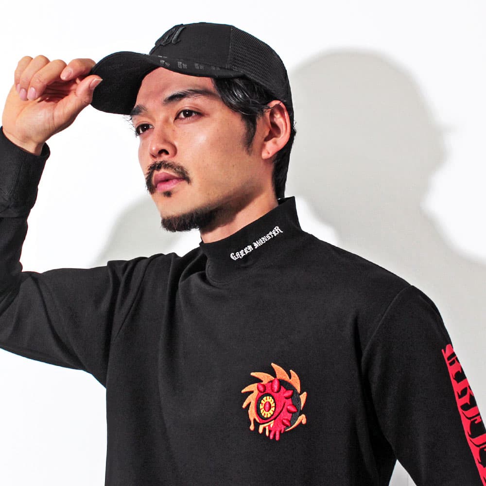 【Men's】グラデーションプリント モック長袖CU