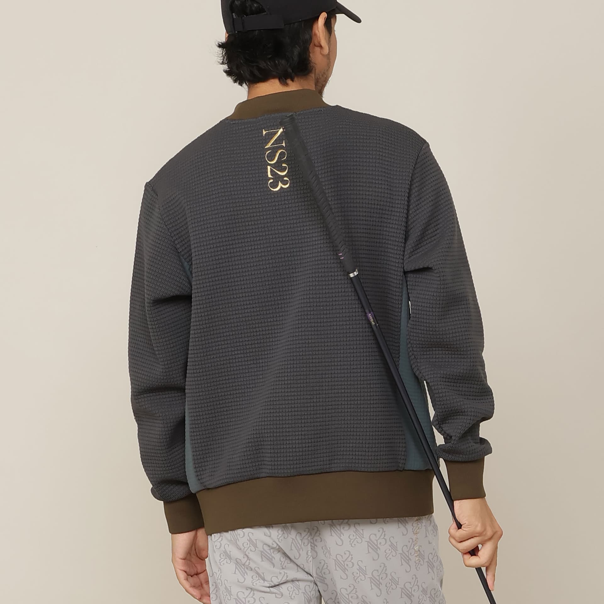 【Men's】ニット風Wフェイスプルオーバー
