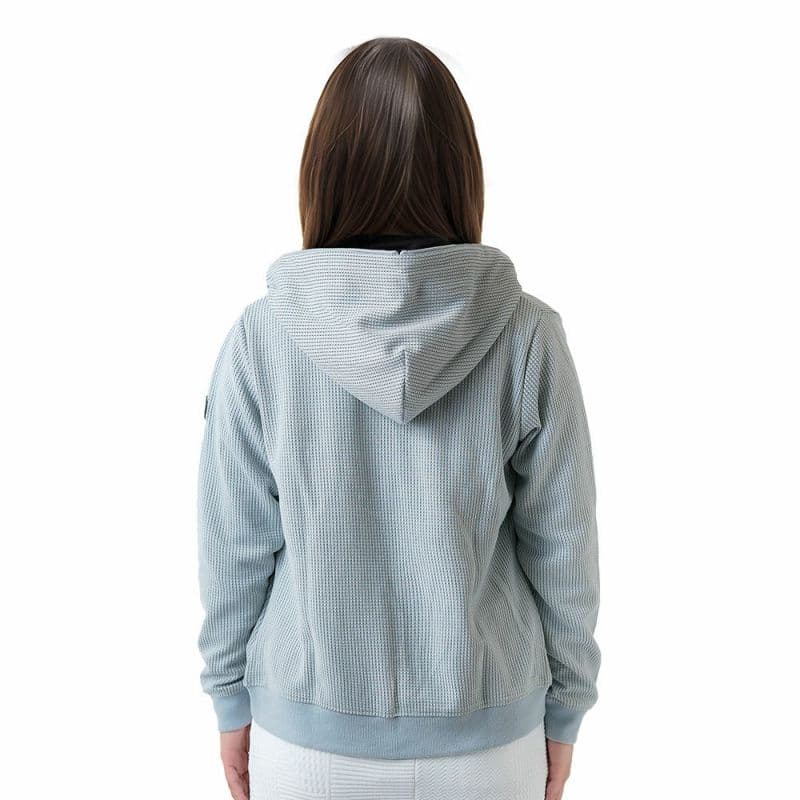 【Women's】ロゴテープ ワッフルZIPパーカー