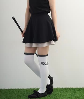 【Women's】Two-Tier Flare Skirt