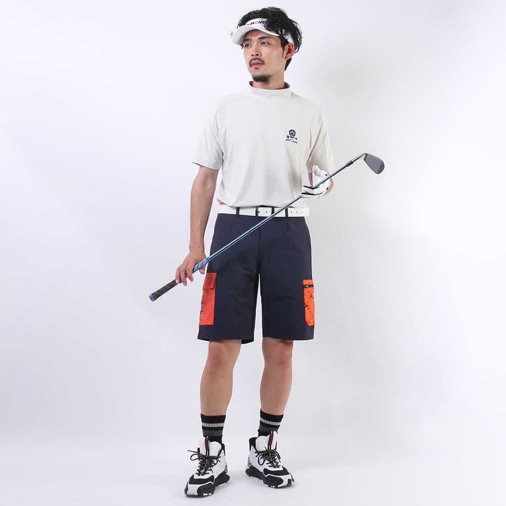 【Men's】カラーポケット ハーフパンツ