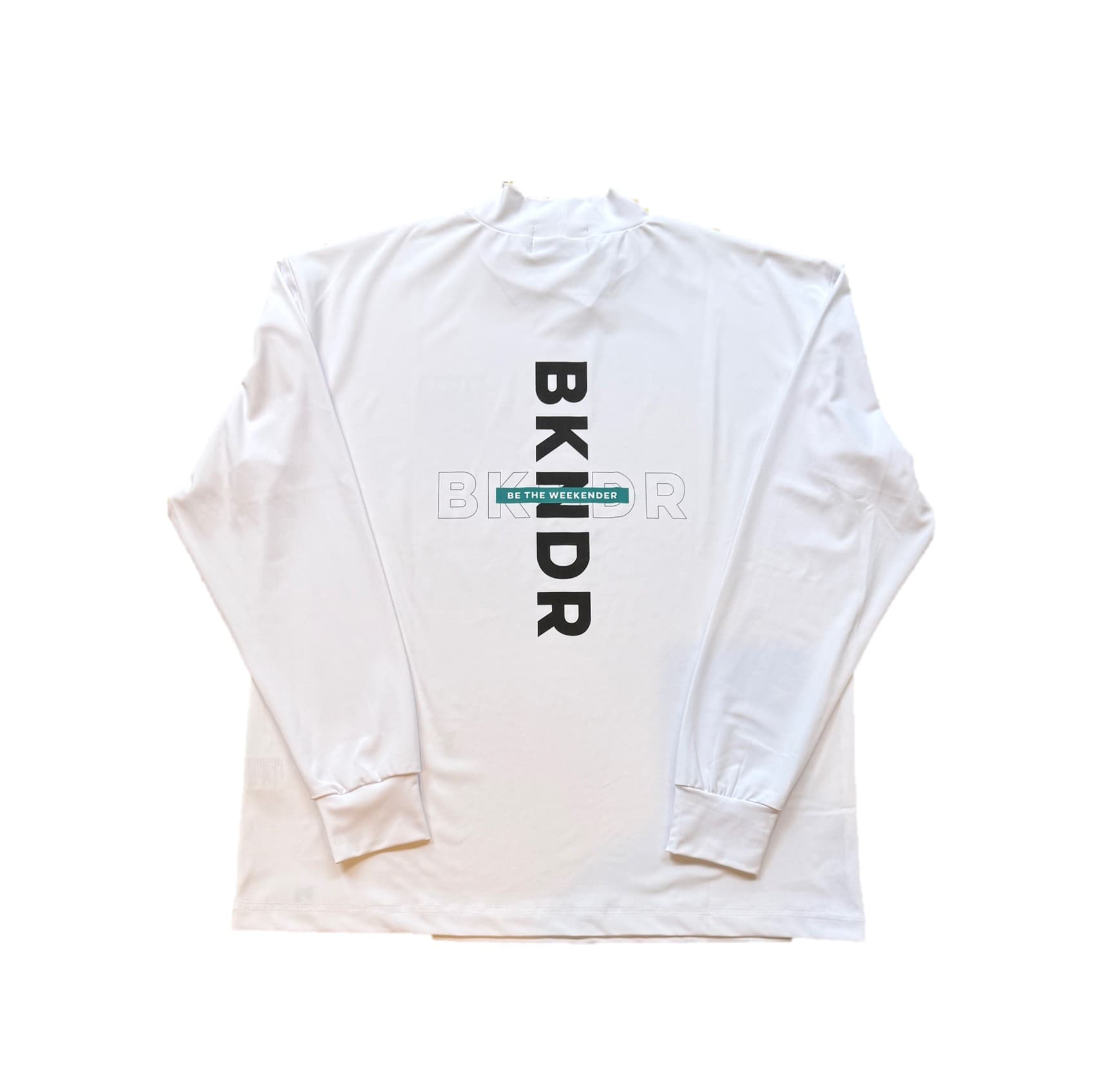 【Men's】ロングスリーブモックネックシャツ クロスロゴプリント