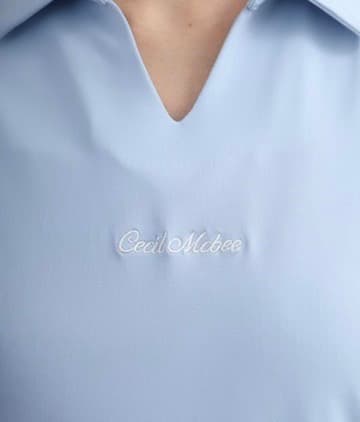 【Women's】Sheer Skipper Blouse Polo