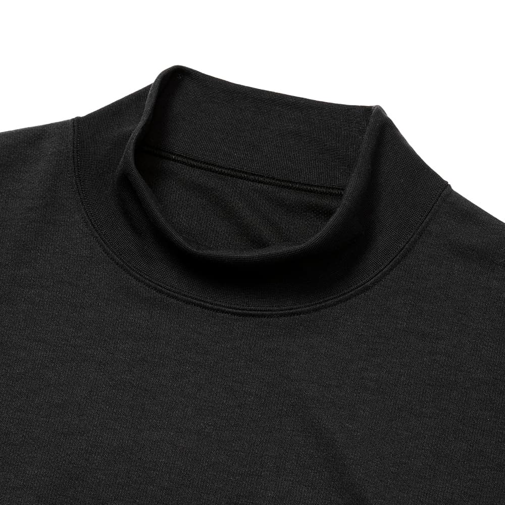 【Men's】× ovys MOCK NECK BACK MESH S/S TEE <BLACK>