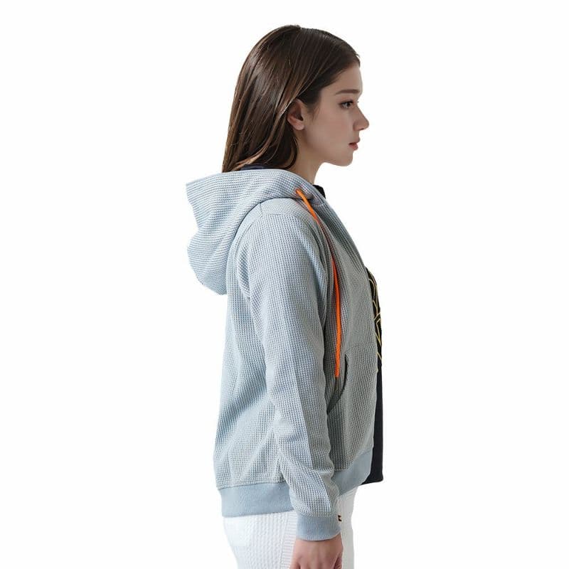 【Women's】ロゴテープ ワッフルZIPパーカー