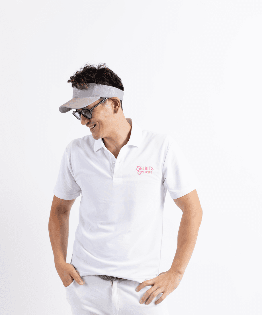【Unisex】ROUND the UNIVERSE Polo ”white”