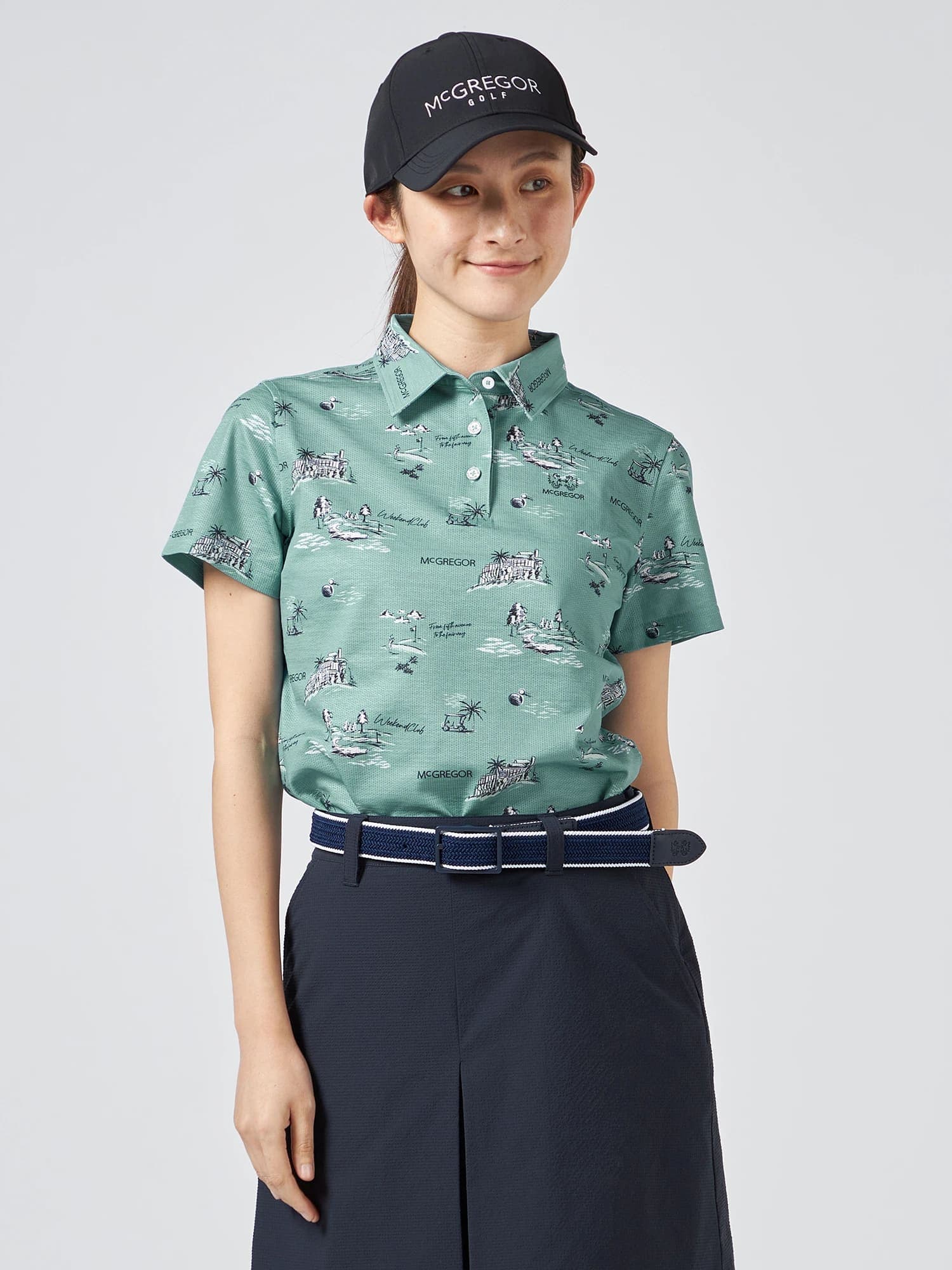 【Women's】リゾートプリントポロ