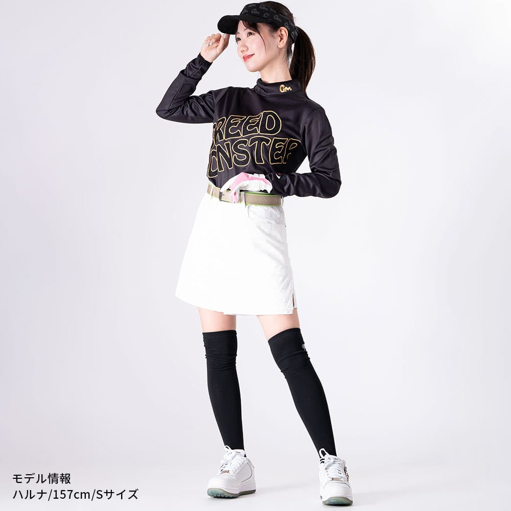 【Women's】レースパッチロゴ モック長袖CU