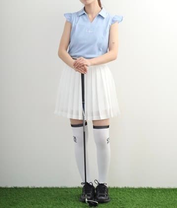 【Women's】Sheer Skipper Blouse Polo