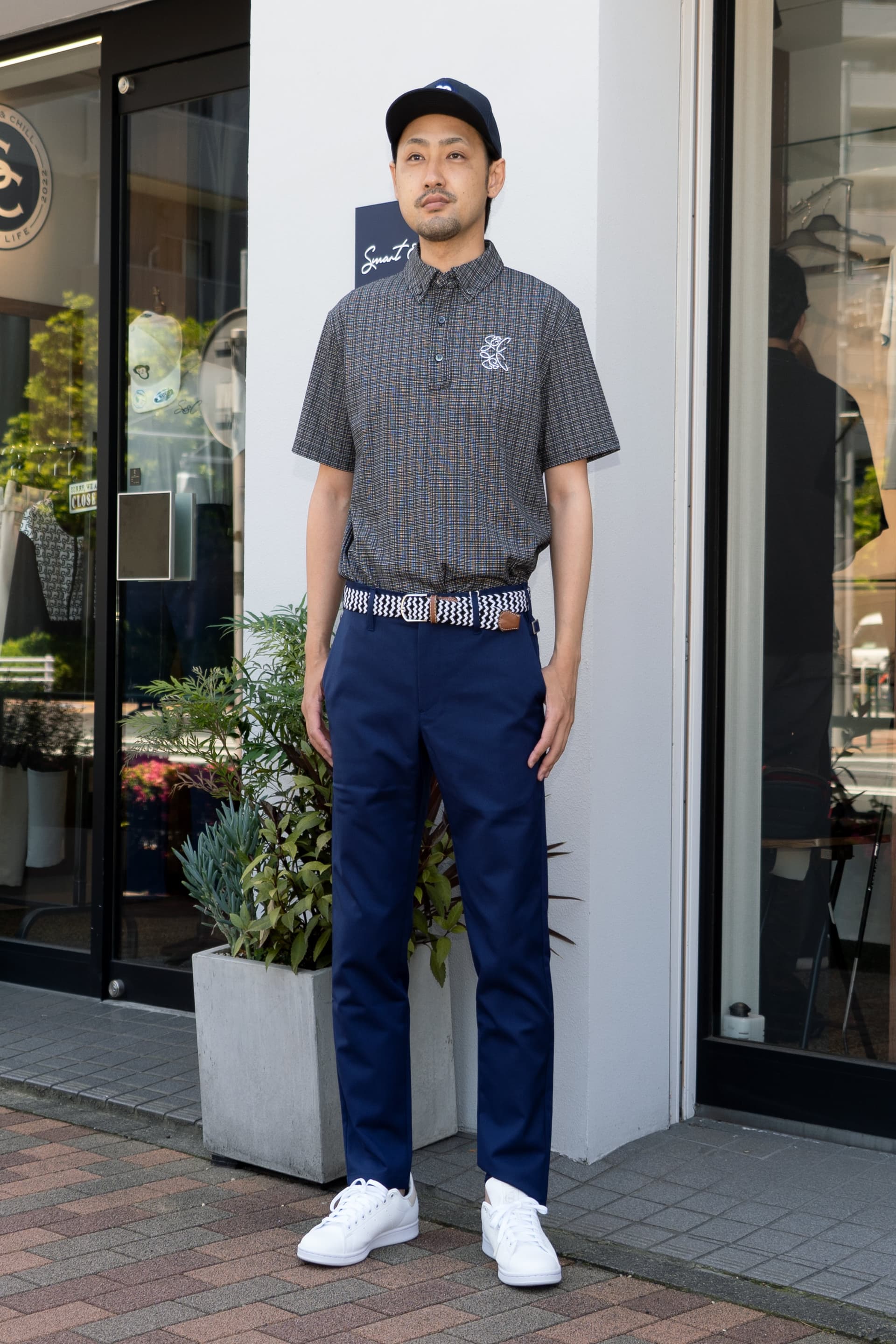【Men's】テーパードロングパンツ
