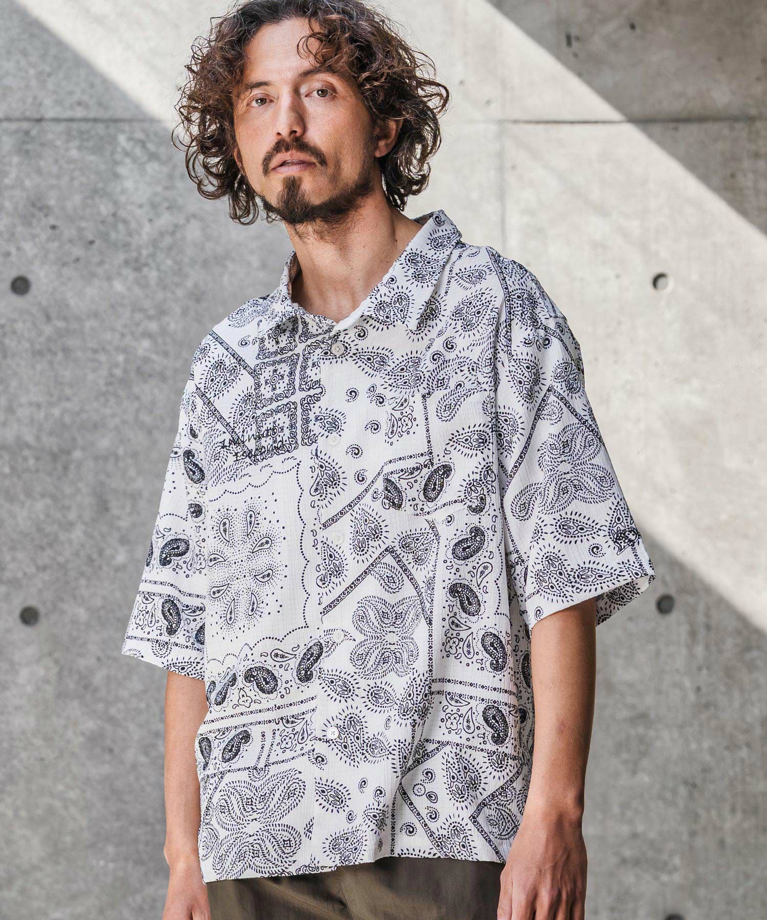 【Men's】バンダナ柄シャツ