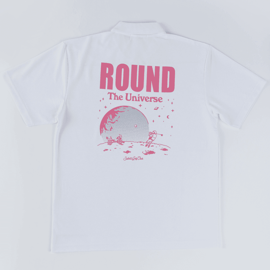 【Unisex】ROUND the UNIVERSE Polo ”white”